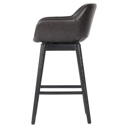 Hannah Swivel Bar + Counter Stool - Sonoma Black - Counter