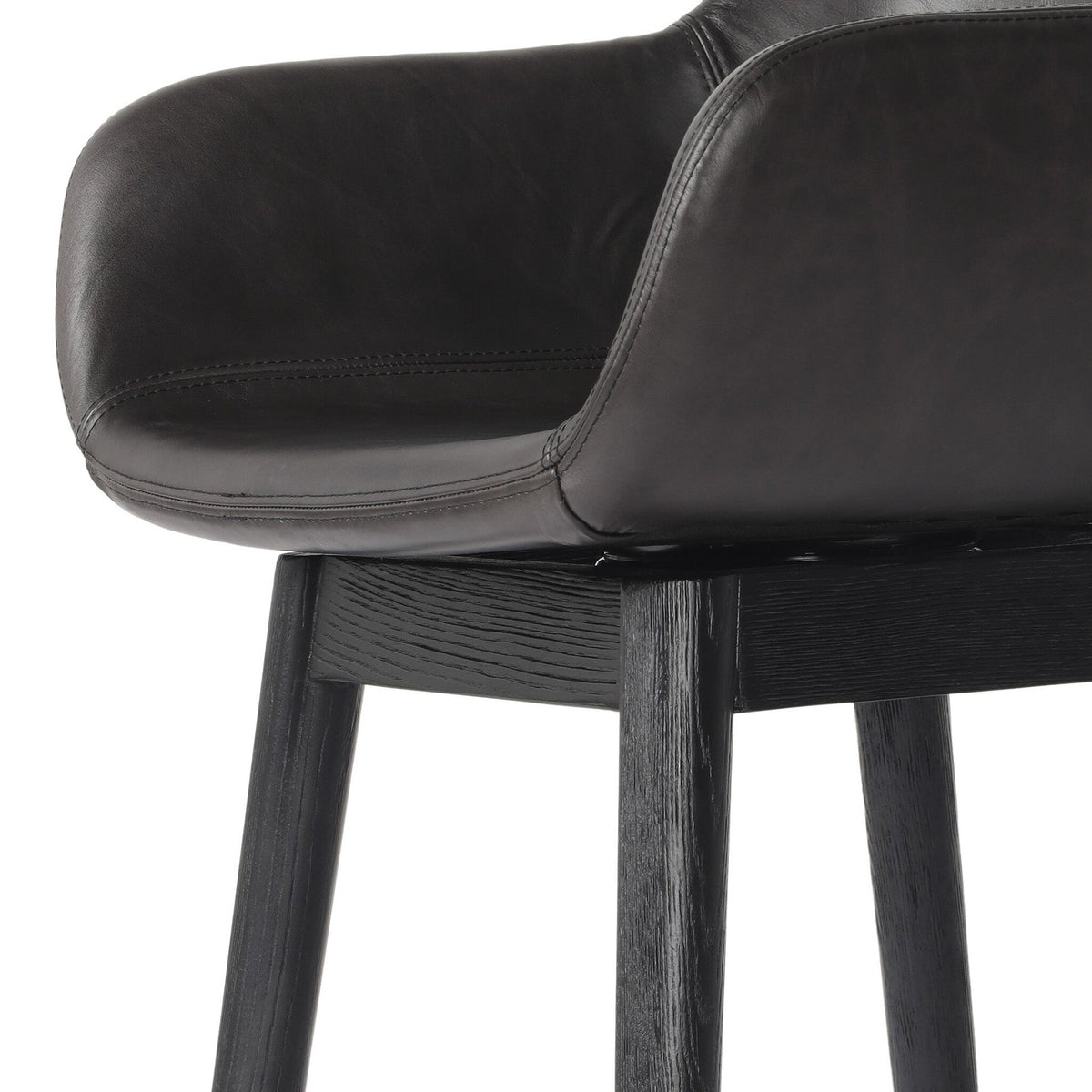 Hannah Swivel Bar + Counter Stool - Sonoma Black - Counter
