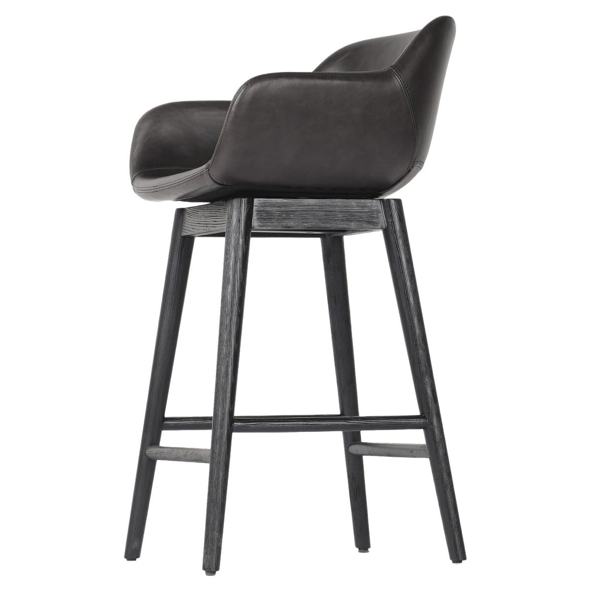Hannah Swivel Bar + Counter Stool - Sonoma Black - Counter