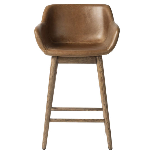Hannah Swivel Bar + Counter Stool - Sonoma Chestnut - Counter