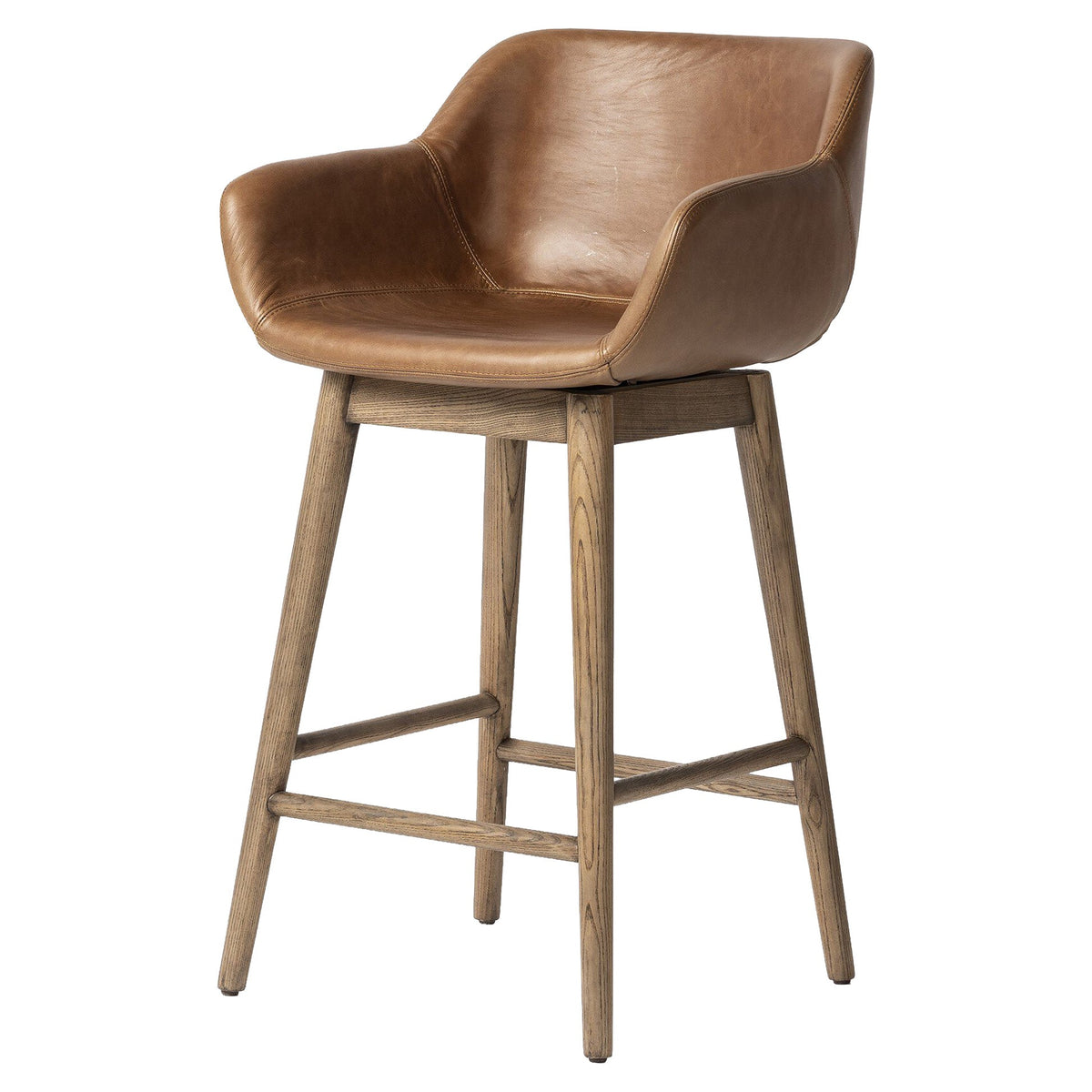 Hannah Swivel Bar + Counter Stool - Sonoma Chestnut - Counter