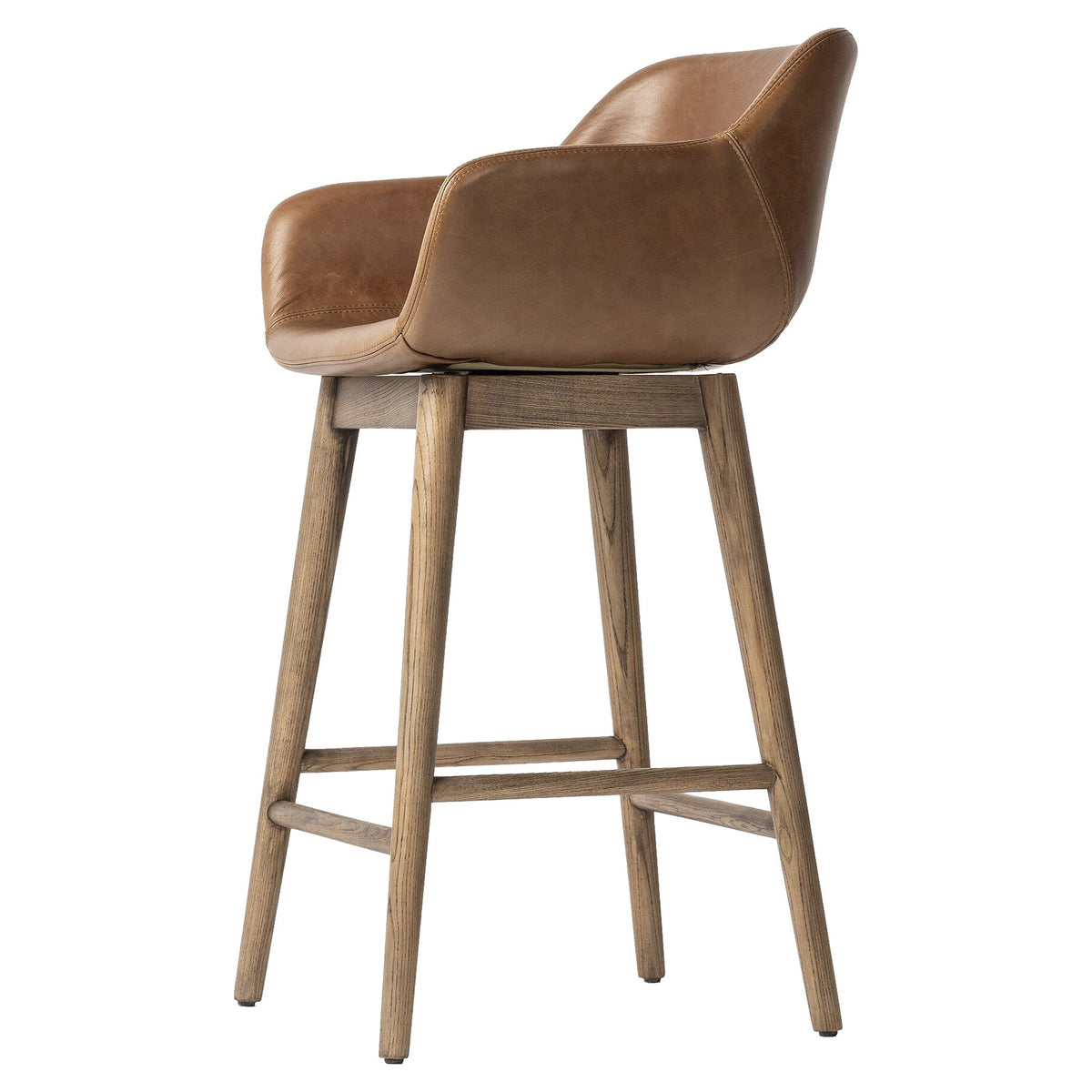 Hannah Swivel Bar + Counter Stool - Sonoma Chestnut - Counter