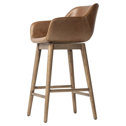 Hannah Swivel Bar + Counter Stool - Sonoma Chestnut - Counter