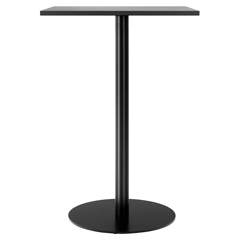 Harbour Column Rectangular Bar Counter Table - Black Oak, Round Base ...