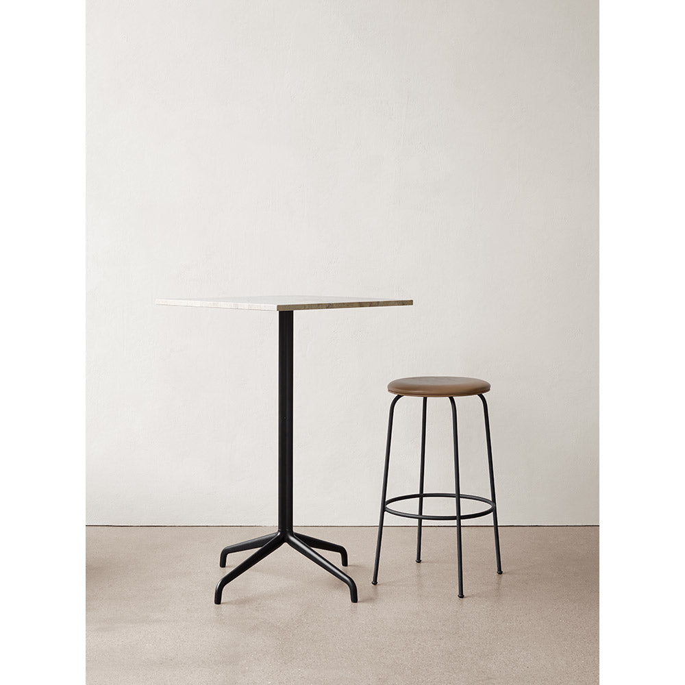 Harbour Column Rectangular Bar Counter Table - Black Oak, Star Base