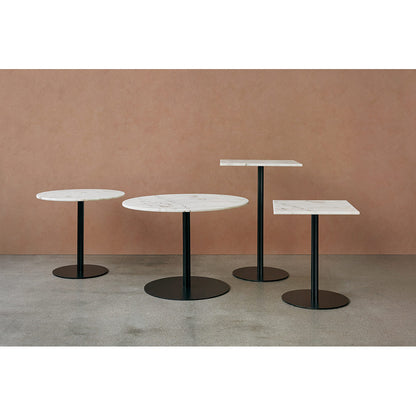 Harbour Column Rectangular Bar Counter Table - Charcoal Linoleum, Round Base