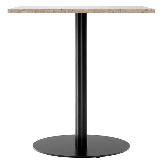 Harbour Column Rectangular Dining Table - Kunis Breccia Stone, Round Base