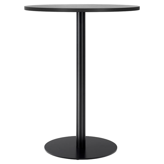 Harbour Column Round Bar Counter Table - Black Oak, Round Base