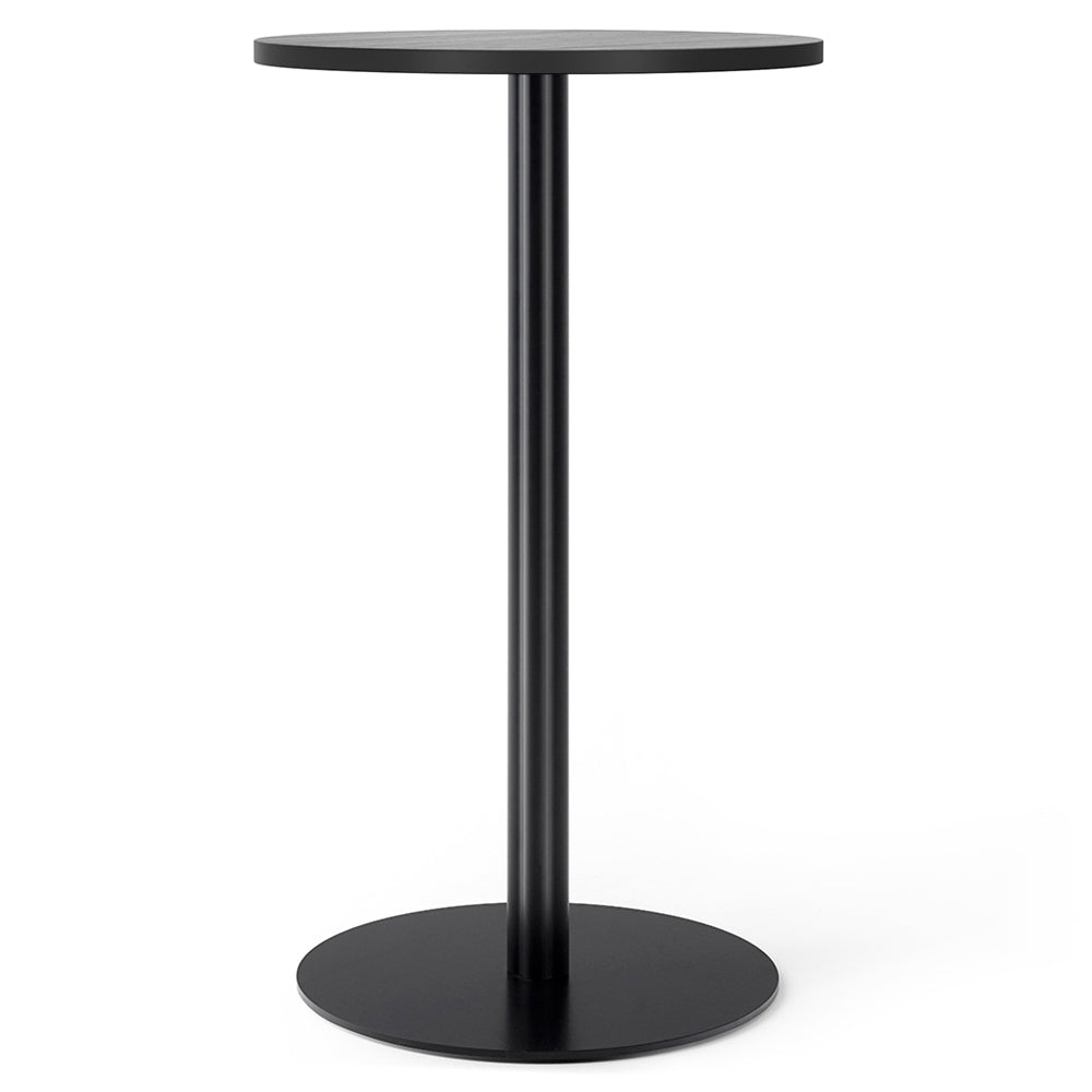 Harbour Column Round Bar Counter Table - Black Oak, Round Base