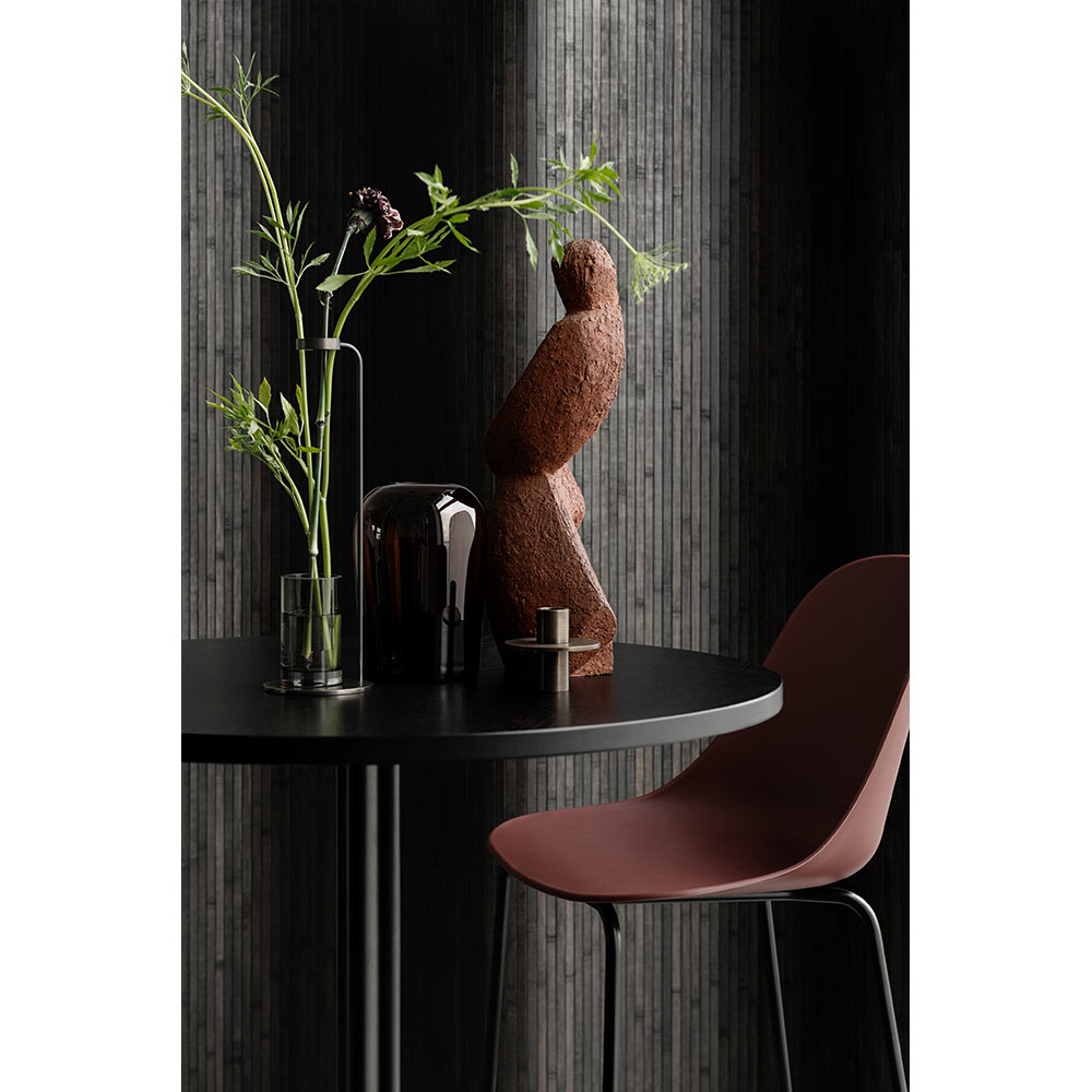 Harbour Column Round Bar Counter Table - Black Oak, Round Base