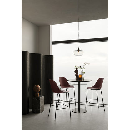 Harbour Column Round Bar Counter Table - Black Oak, Round Base