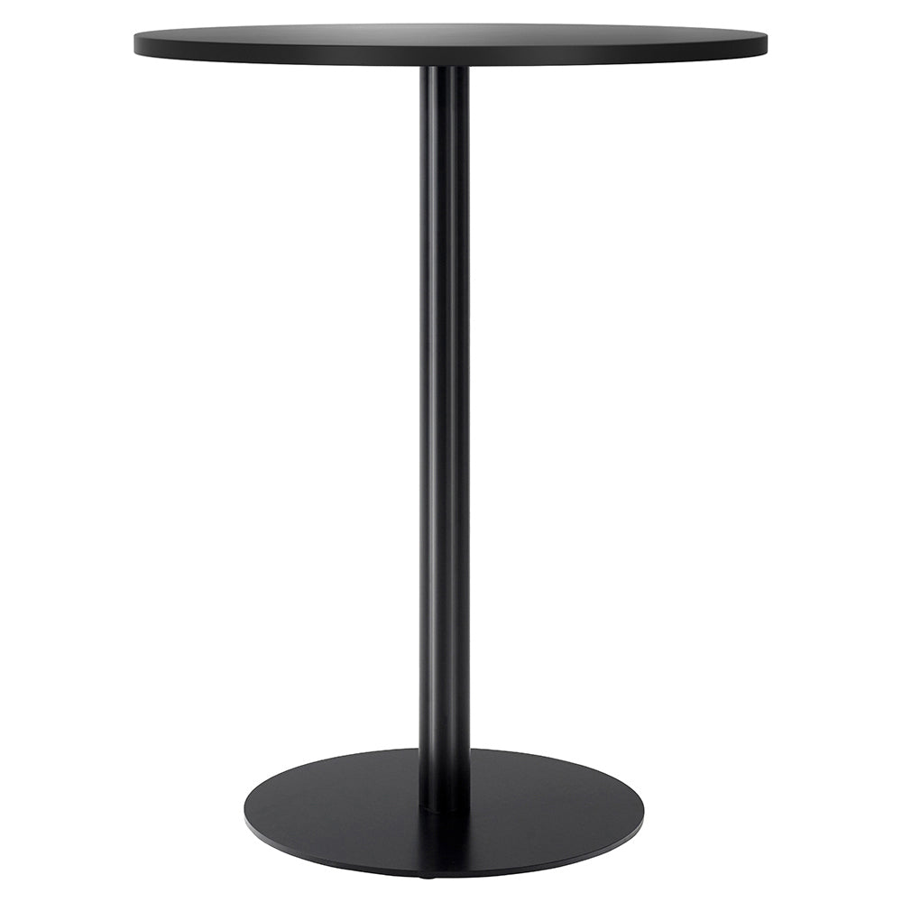 Harbour Column Round Bar Counter Table - Charcoal Linoleum, Round Base ...