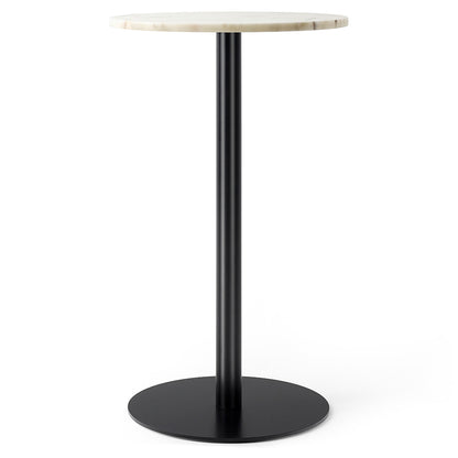 Harbour Column Round Bar Counter Table - Estremoz Marble, Round Base