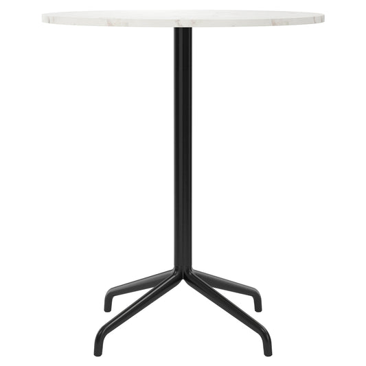 Harbour Column Round Bar Counter Table - Estremoz Marble, Star Base