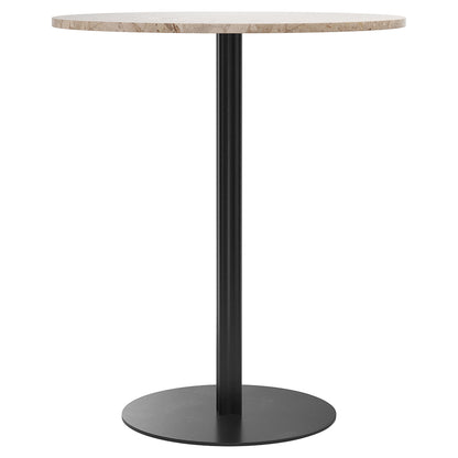 Harbour Column Round Bar Counter Table - Kunis Breccia Stone, Round Base