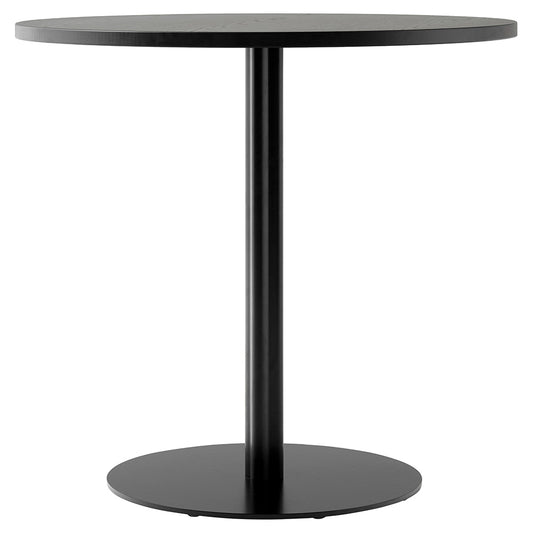 Harbour Column Round Dining Table - Black Oak, Round Base