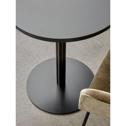 Harbour Column Round Dining Table - Black Oak, Round Base
