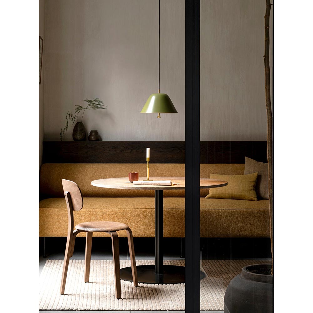 Harbour Column Round Dining Table - Black Oak, Round Base