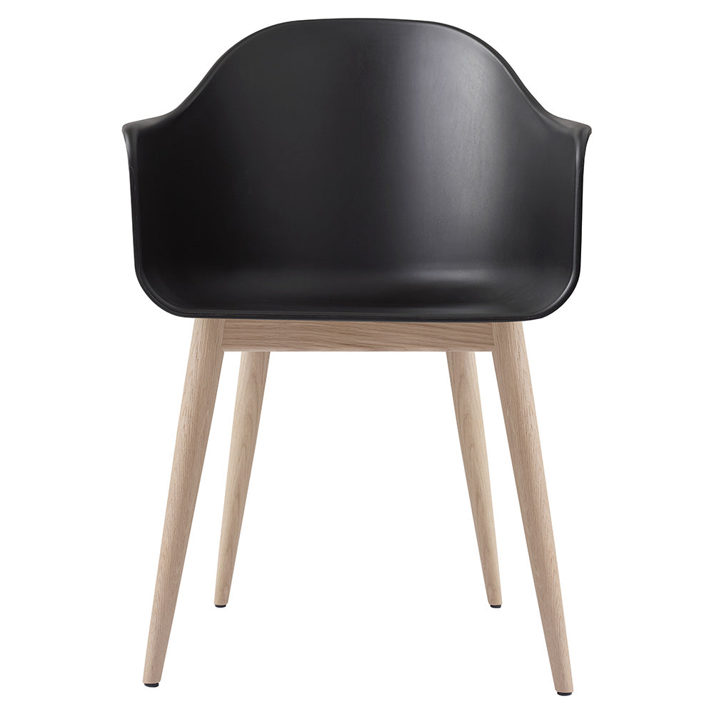 Harbour Dining Chair - Black, Natural Oak Base
