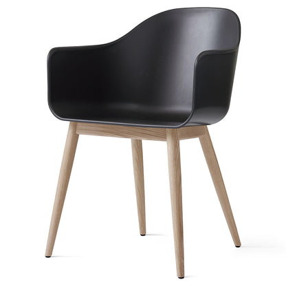 Harbour Dining Chair - Black, Natural Oak Base