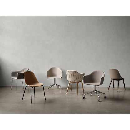 Harbour Dining Chair - Black, Natural Oak Base