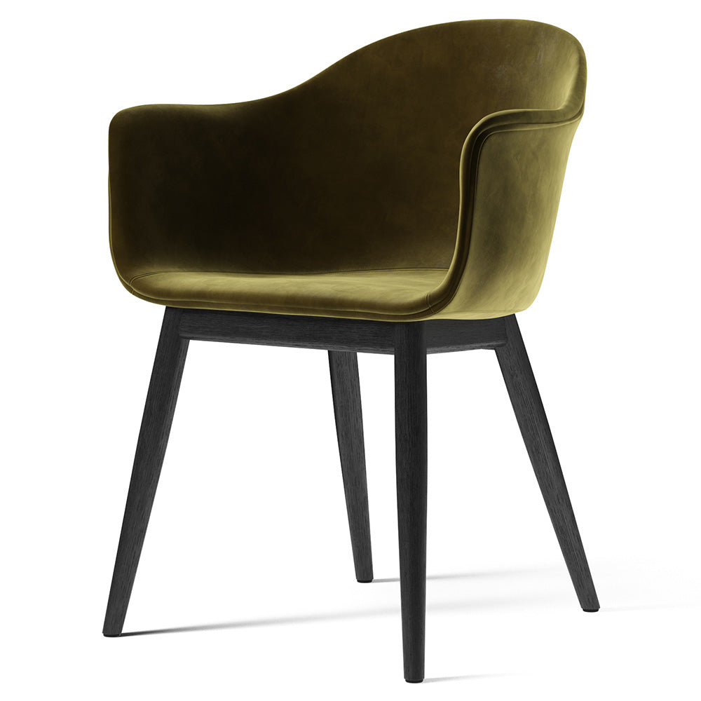 Harbour Upholstered Dining Chair - Black Oak Base