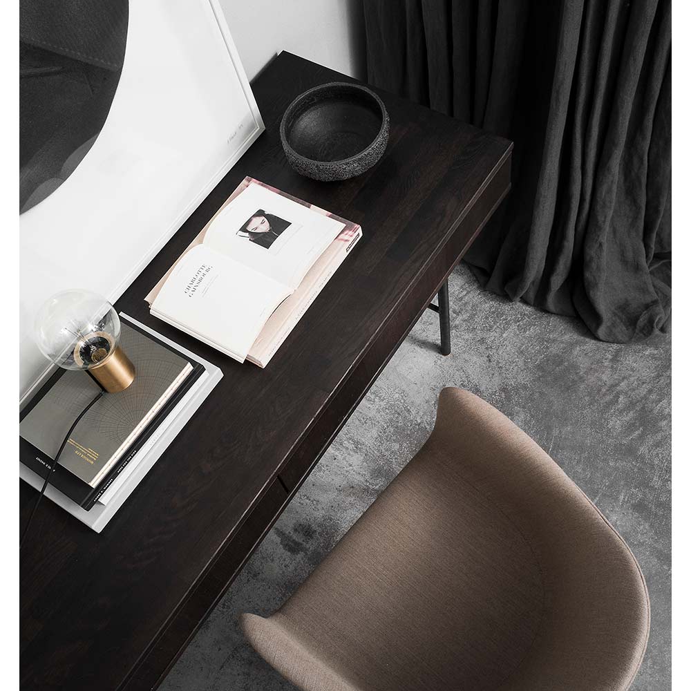 Harbour Upholstered Dining Chair - Black Oak Base