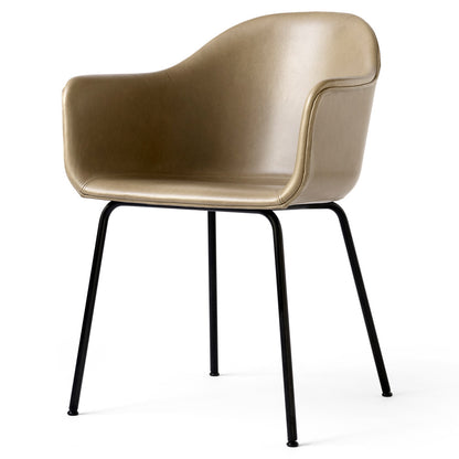 Harbour Upholstered Dining Chair - Black Steel Base