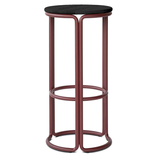 Hardie Bar Stool - Black Ash, Basque Red Frame