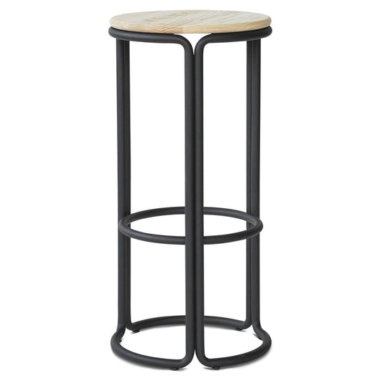 Hardie Bar Stool - Natural Ash, Black Frame