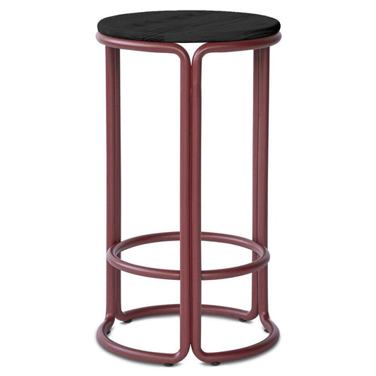 Hardie Counter Stool - Black Ash, Basque Red Frame