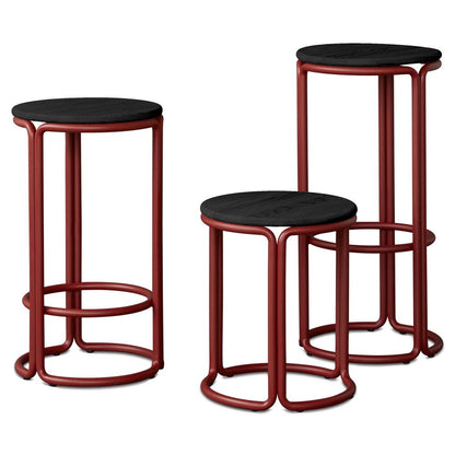 Hardie Stool - Black Ash, Basque Red Frame