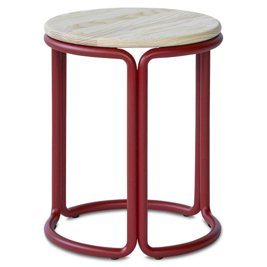 Hardie Stool - Natural Ash, Basque Red Frame