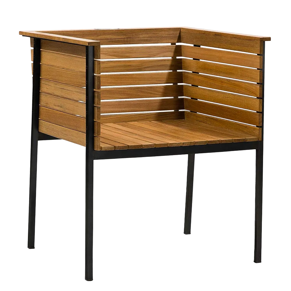 Haringe Armchair - Teak, Black Frame