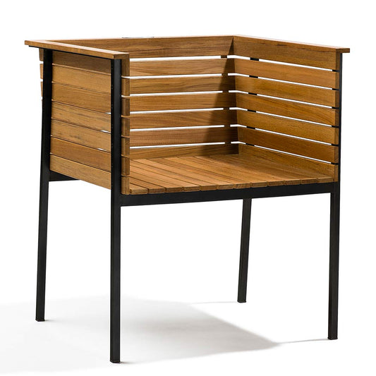 Haringe Armchair - Teak, Black Frame