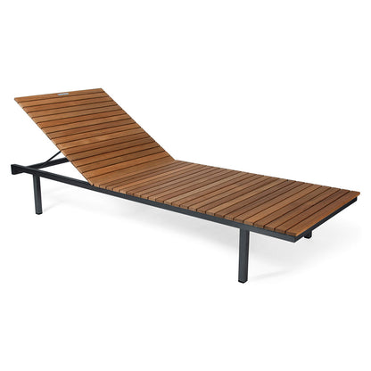 Haringe Sun Lounger - Teak, Black Frame