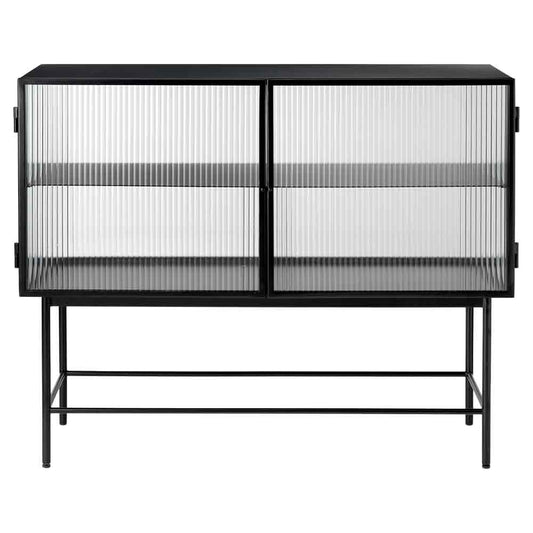 Haze Sideboard - Reeded Glass, Black
