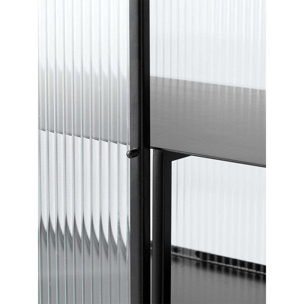 Haze Sideboard - Reeded Glass, Black