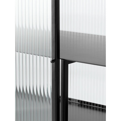 Haze Sideboard - Reeded Glass, Black