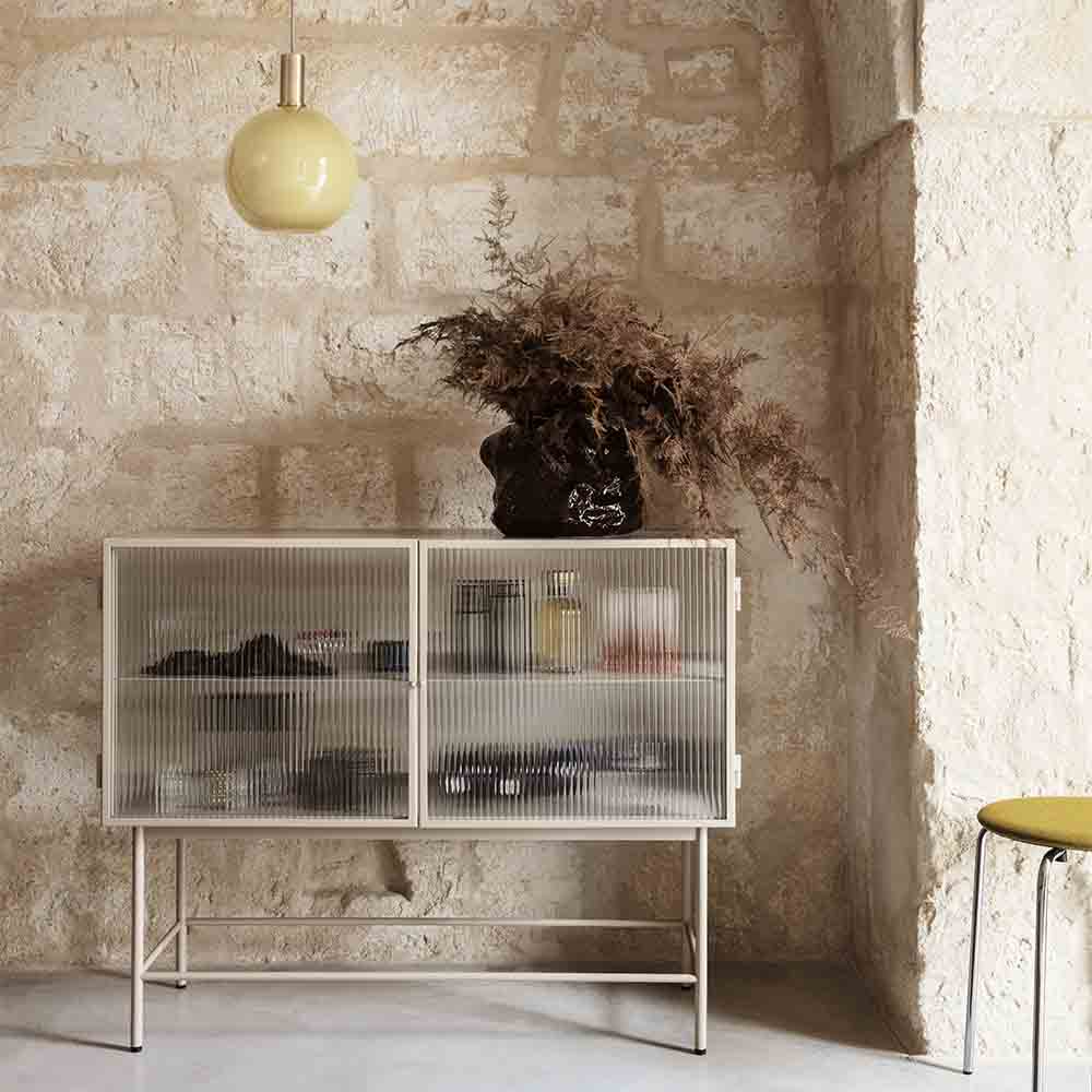 Haze Sideboard - Reeded Glass, Black