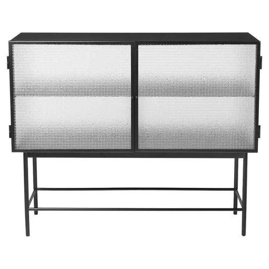 Haze Sideboard - Wired Glass, Black