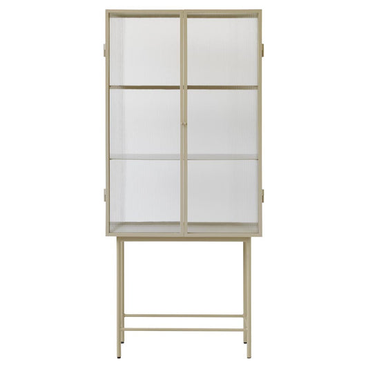 Haze Vitrine - Reeded Glass, Cashmere