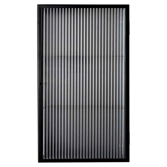 Haze Wall Cabinet - Reeded Glass, Black