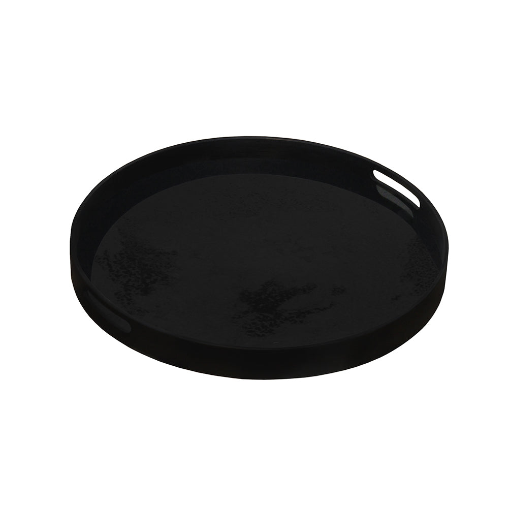 Heavy Aged Charcoal Mirror Tray