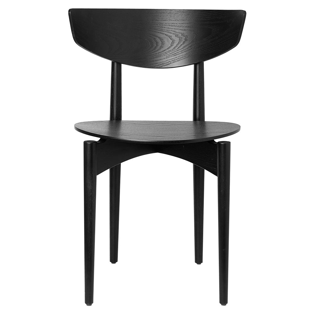 Herman Dining Chair - Wood, Black