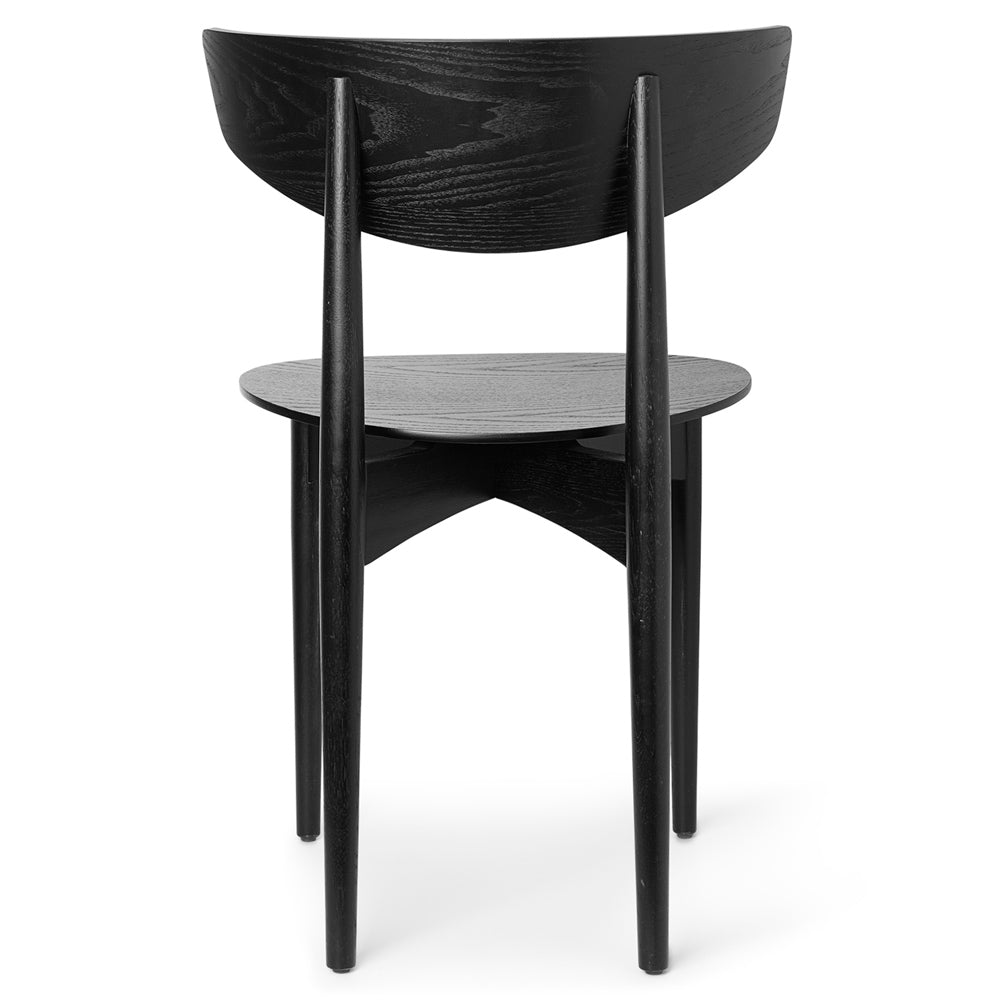 Herman Dining Chair - Wood, Black