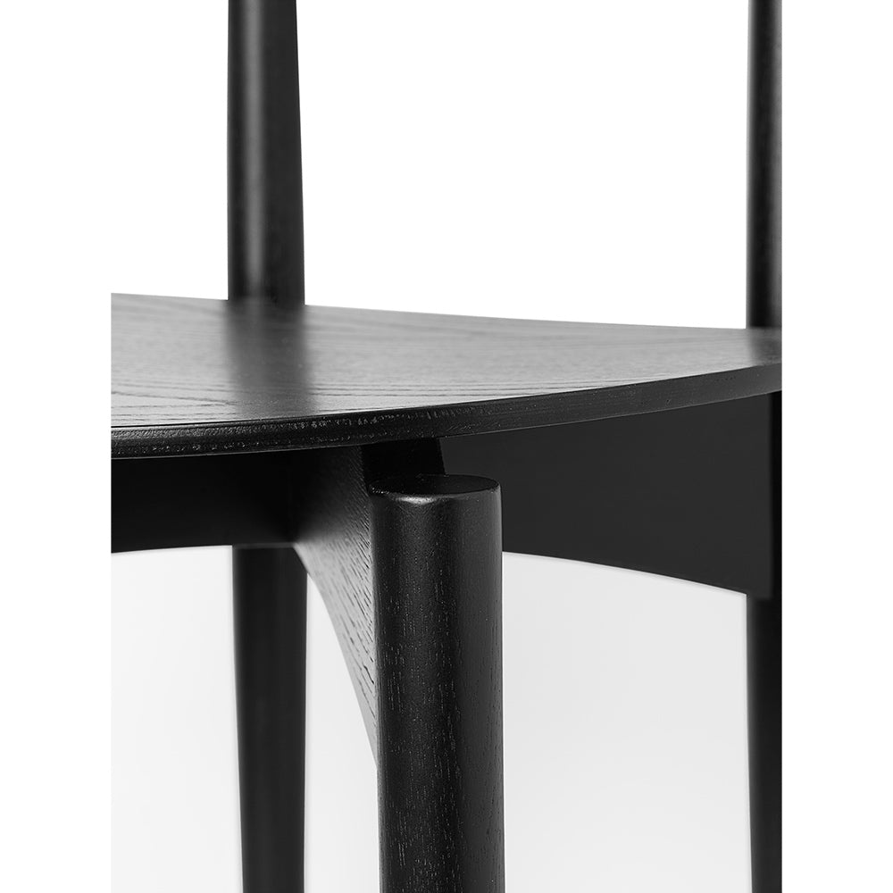 Herman Dining Chair - Wood, Black