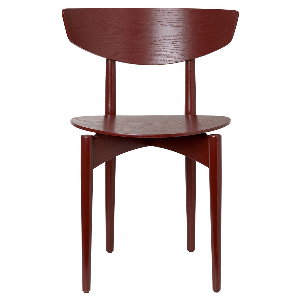 Herman Dining Chair - Wood, Red Brown