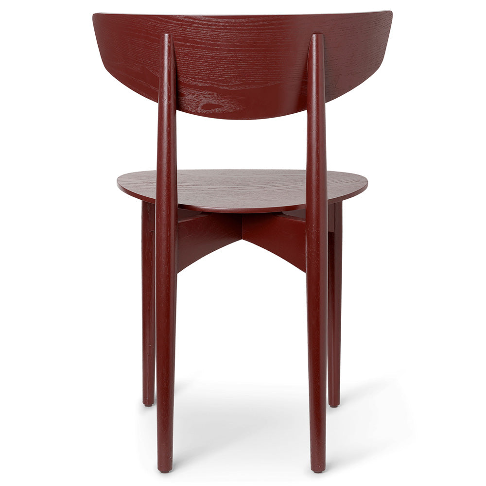 Herman Dining Chair - Wood, Red Brown