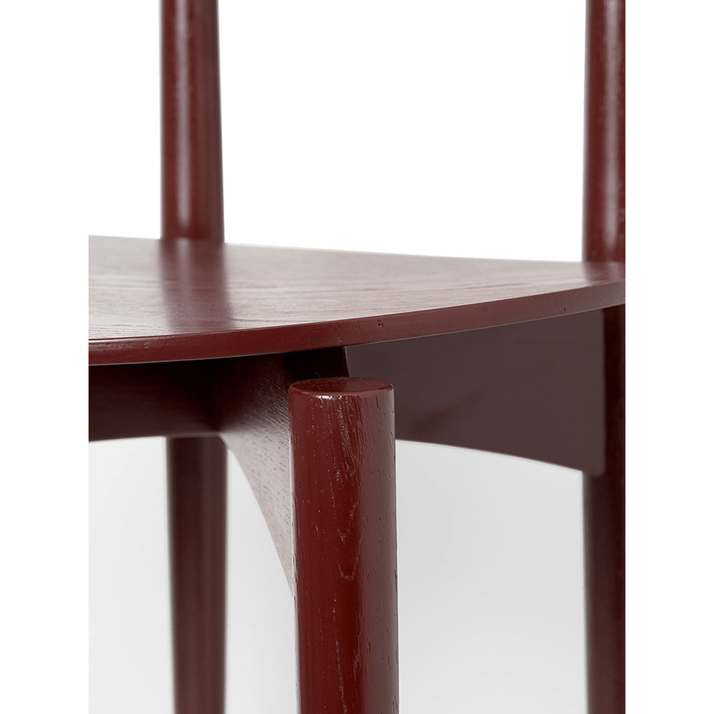 Herman Dining Chair - Wood, Red Brown